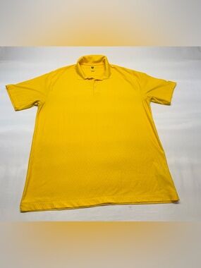Vintage 2007 Nike Golf Men’s FIT DRY Textured Polo - Yellow - EUC Size XL